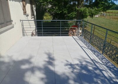 Maçonnerie - Habillage d’une terrasse en grès cérame
