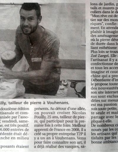Revue de Presse - Nicolas Pouilly - Tailleur de Pierre
