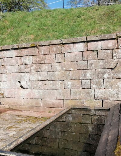Fontaine Thérèse - Étobon - Mur en pierre 2 - Avant Intervention T2P