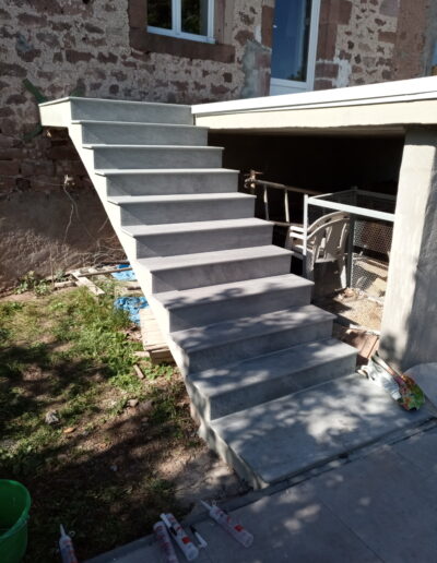 Escaliers en cours de création par T2P