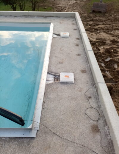 Habillage d'une piscine - Travaux en cours par T2P