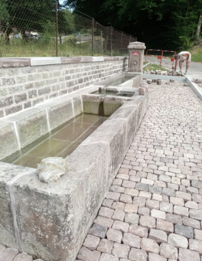 Lavoir - Magny-Jobert - Pendant travaux