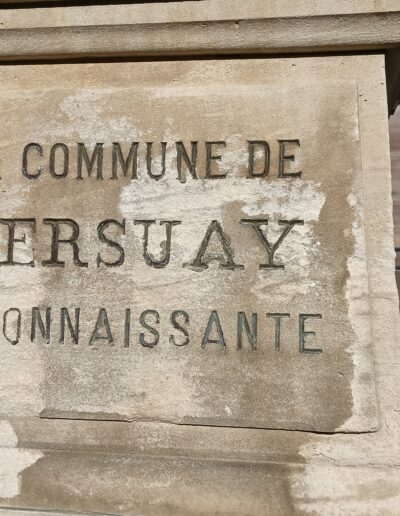 Plaque avec gravure à la main en "V" - Avant T2P