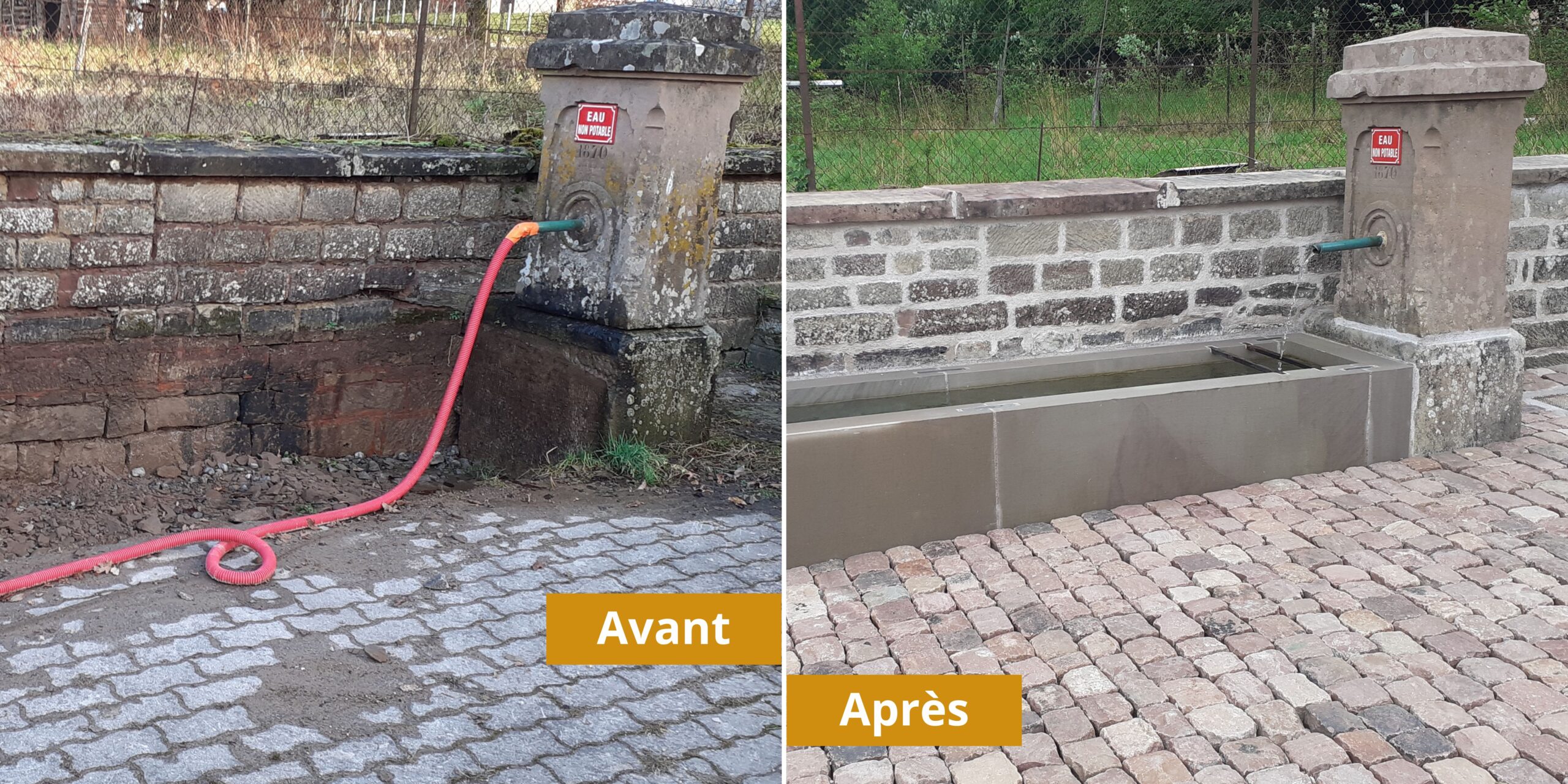 Lavoir - Magny-Jobert - Avant Après Fontaine de la Vieille Ville - Magny-Jobert - Avant Après