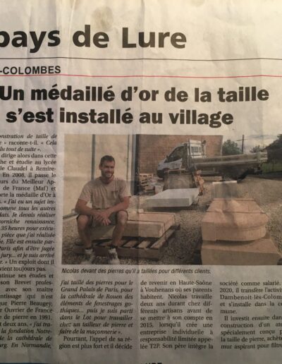 Article de Presse - Au Pays de Lure - Portrait Nicolas Pouilly