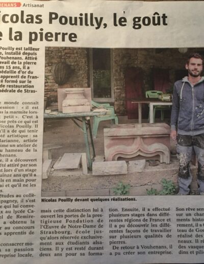 Nicolas Pouilly -Artisanat - Tailleur de pierre - T2P